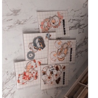 Set mini 12 miếng dán sticker hoạ tiết molang trang trí