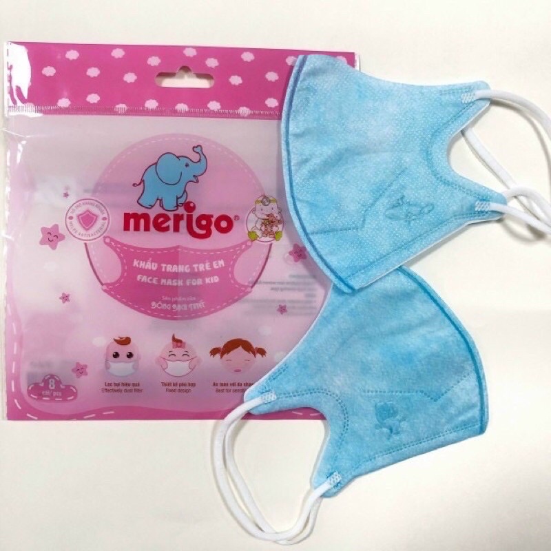 KHẨU TRANG BẠCH TUYẾT MERIGO CHO BÉ