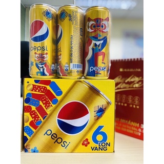 Pepsi vàng kỳ lân- phiên bản Tết- hộp 6 lon- lon 330ml