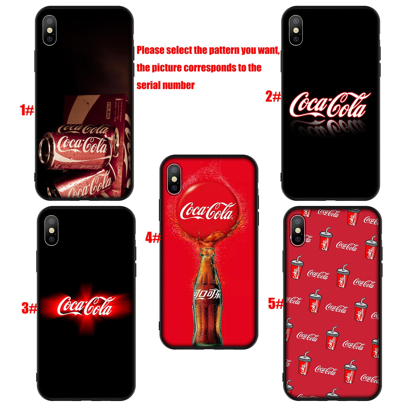Ốp điện thoại silicon mềm Logo Coca Cola màu đỏ cho Samsung Galaxy A9 A8 A7 A6 Plus J8 2018 + A21S A70 M20 A6 + A8 +