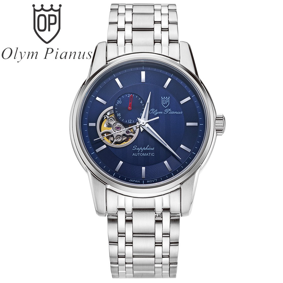 Đồng hồ nam dây kim loại Automatic Olym Pianus OP990-163 OP990-163AMS xanh