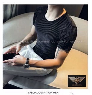 Áo thun nhung gân form body