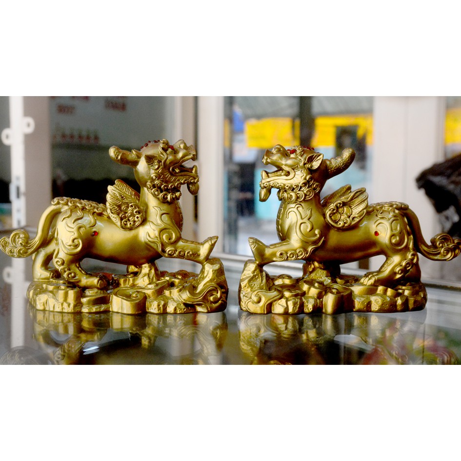 Cặp tượng Tỳ Hưu phong thủy,chiêu tài lộc cao 12cm
