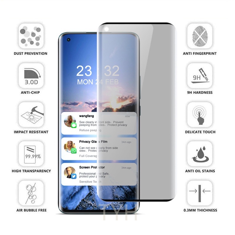 Kính Cường Lực Bảo Vệ Màn Hình Chống Nhìn Trộm Cho Xiaomi Mi 11 Xiaomi Mi Note 10 Pro Lite