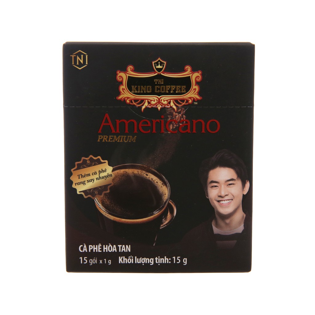 Cà phê đen TNI King Coffee Americano Premium 15g
