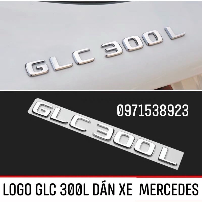 Tem chữ nổi GLC 260, GLC 300, GLC 300L, GLE 450, GLE 400, GLE 63 dán xe MERCEDES hàng có tem hãng