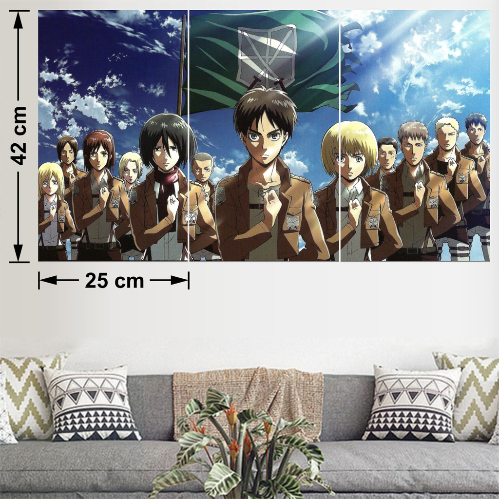 Combo 5 Tấm Poster Anime Attack On Titan - Đại Chiến Người Khổng Lồ - Shingeki no Kyojin By AnimeX