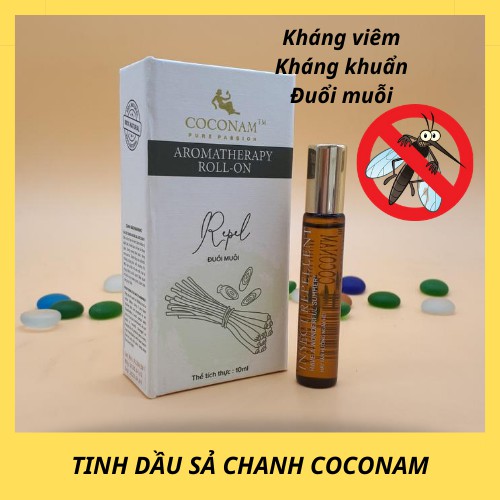 [HÀNG XUẤT KHẨU] Tinh Dầu Thiên Nhiên Trị Liệu Sả Chanh Coconam Chống Muỗi Chai Lăn 10ml