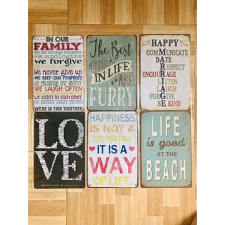 Bảng Thiếc Vintage Trang Trí