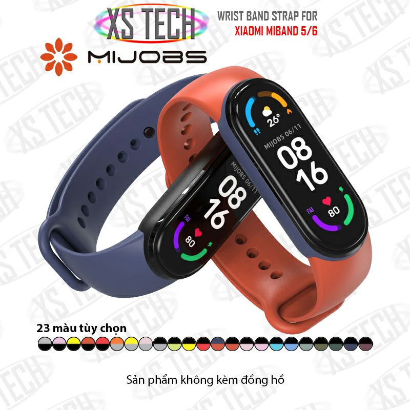 Dây đeo miband Mijobs phối màu Xiaomi Miband 5 Xiaomi Miband 6