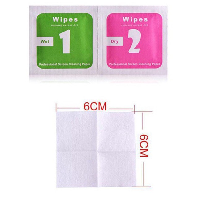 [Mua 5 cái Giá Sỉ] Bộ Giấy Lau 1-2 Cho Kính Cường Lực vệ sinh màn hình điện thoại, ipad, kính mắt hỗ trợ lau sạch bụi