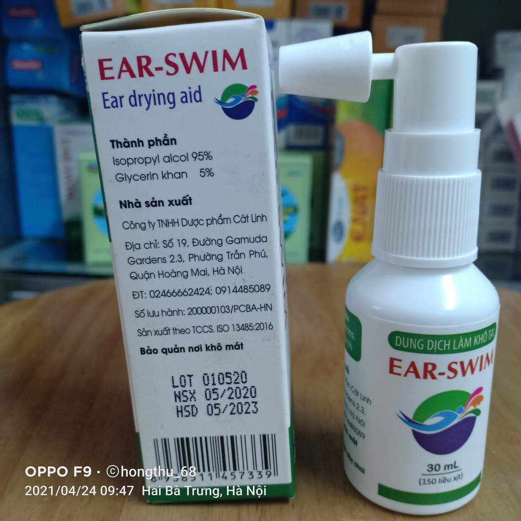 Dung dịch làm khô tai Ear-Swim 30ml