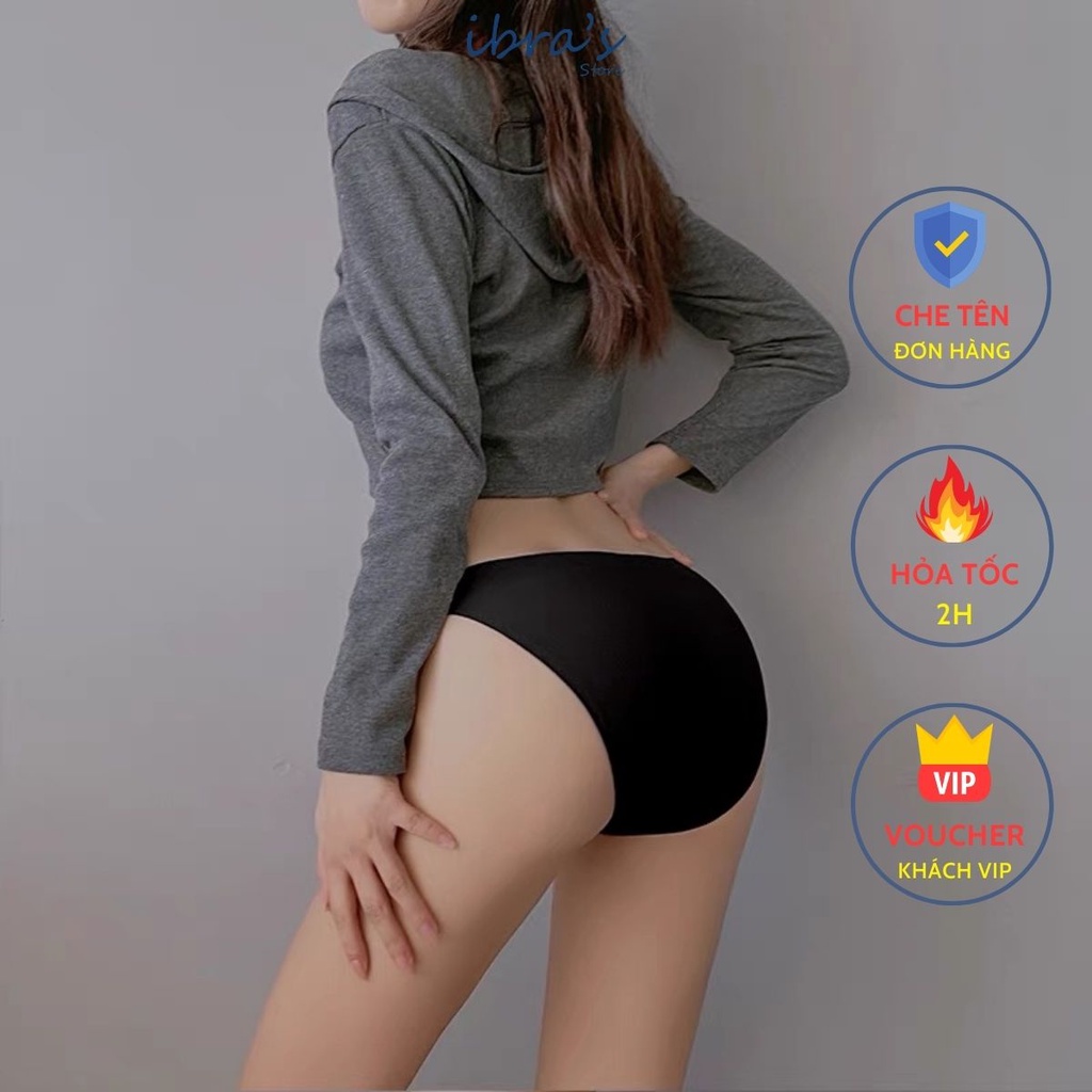 Quần lót nữ thun lạnh iBra's Store sexy cao cấp Quần lót su đúc cạp thấp không lộ viền đường may thoáng khí khô nhanh 93