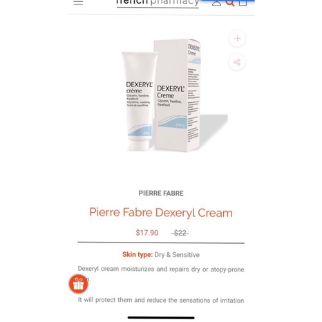 kem nẻ nội địa pháp dexeryl 250g tặng