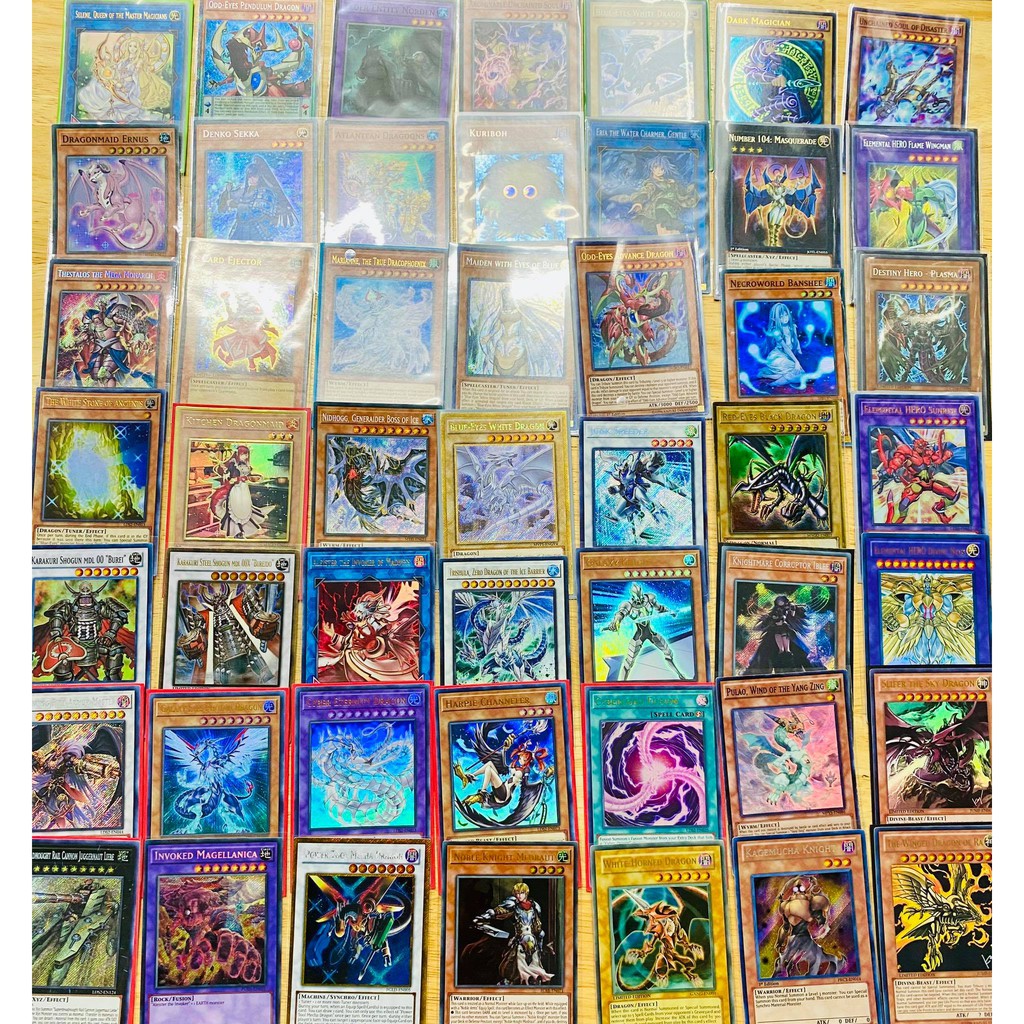 50 lá thẻ bài thật Yugioh ngẫu nhiên - Độ hiếm từ Super Rare trở lên