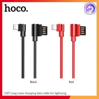 Cáp sạc nhanh nhựa tpe chữ l lightning 2.4a hoco u37 - dài 1.2m - dành cho game thủ