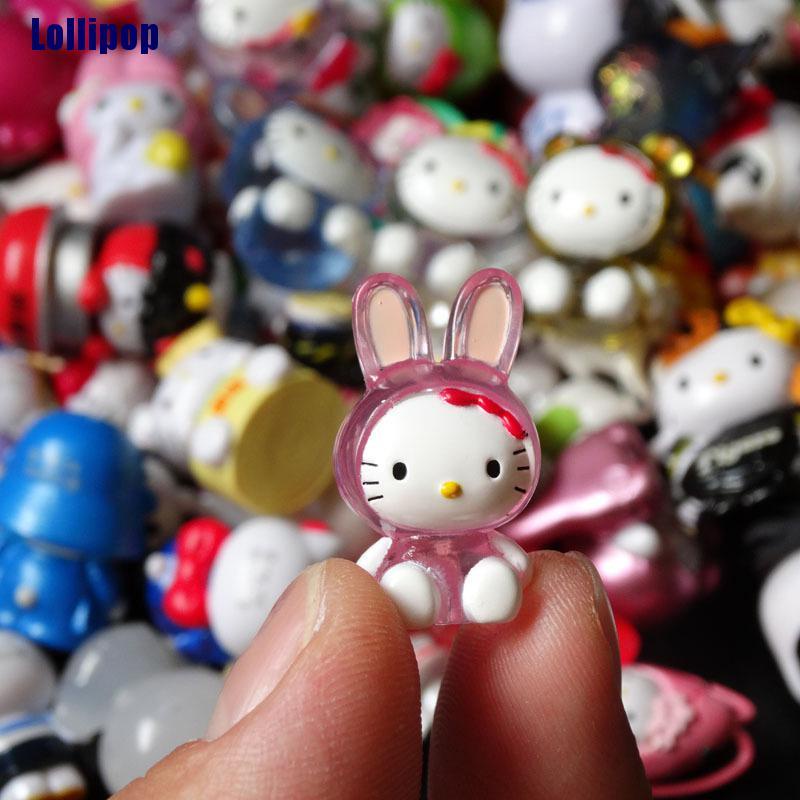 Set 10 mô hình đồ chơi mini không lặp hình Hello Kitty
