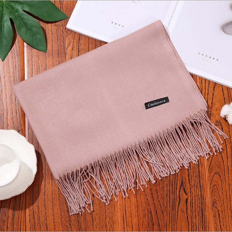 Khăn choàng cổ thời trang cashmere kích thước 70x200 QC chất len dệt mịn