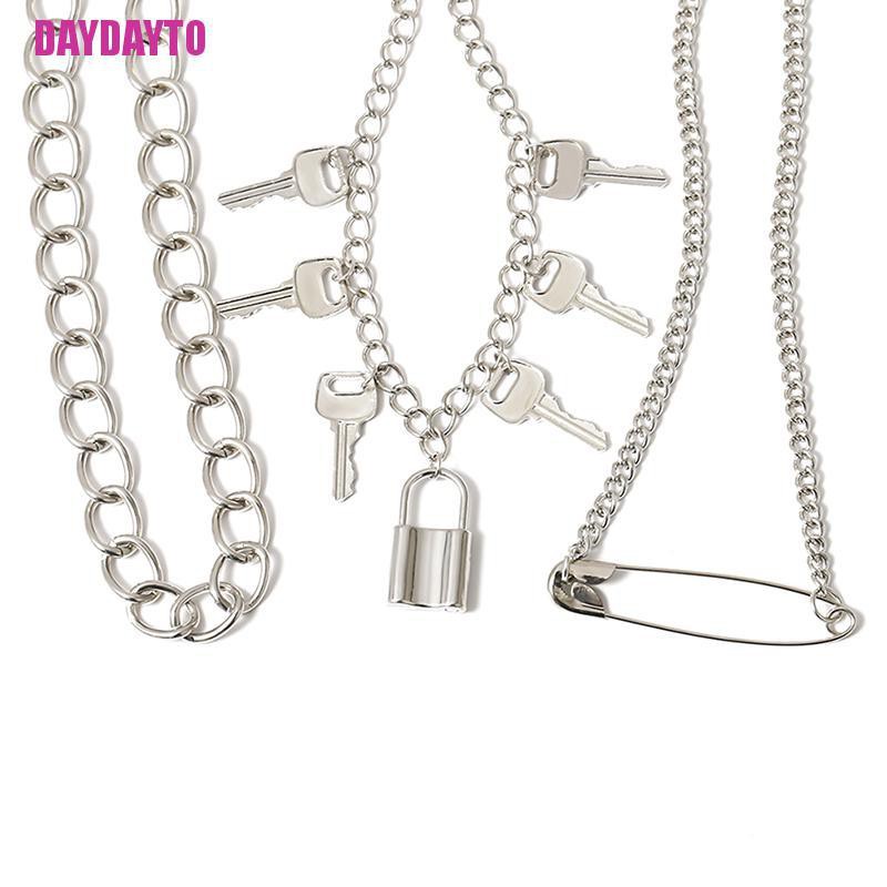 Vòng Cổ Choker Mặt Hình Chìa Khóa Thiên Thần Phong Cách Gothic Punk Hip Hop