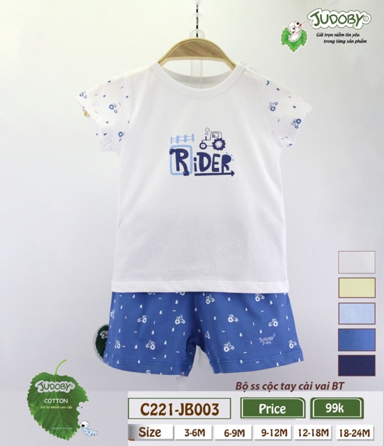 Bộ Cotton Cài Vai JUDOBY Cho Bé Trai Bé Gái