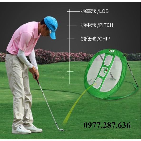 Lồng tập golf chip lưới tập Pitch và Lob di động 3 mục tiêu trong nhà hoặc ngoài trời tiện lợi LT004