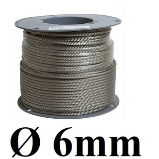 Dây cáp thép mạ kẽm Ø [ 6mm ] dài 1 mét – 1000 mét