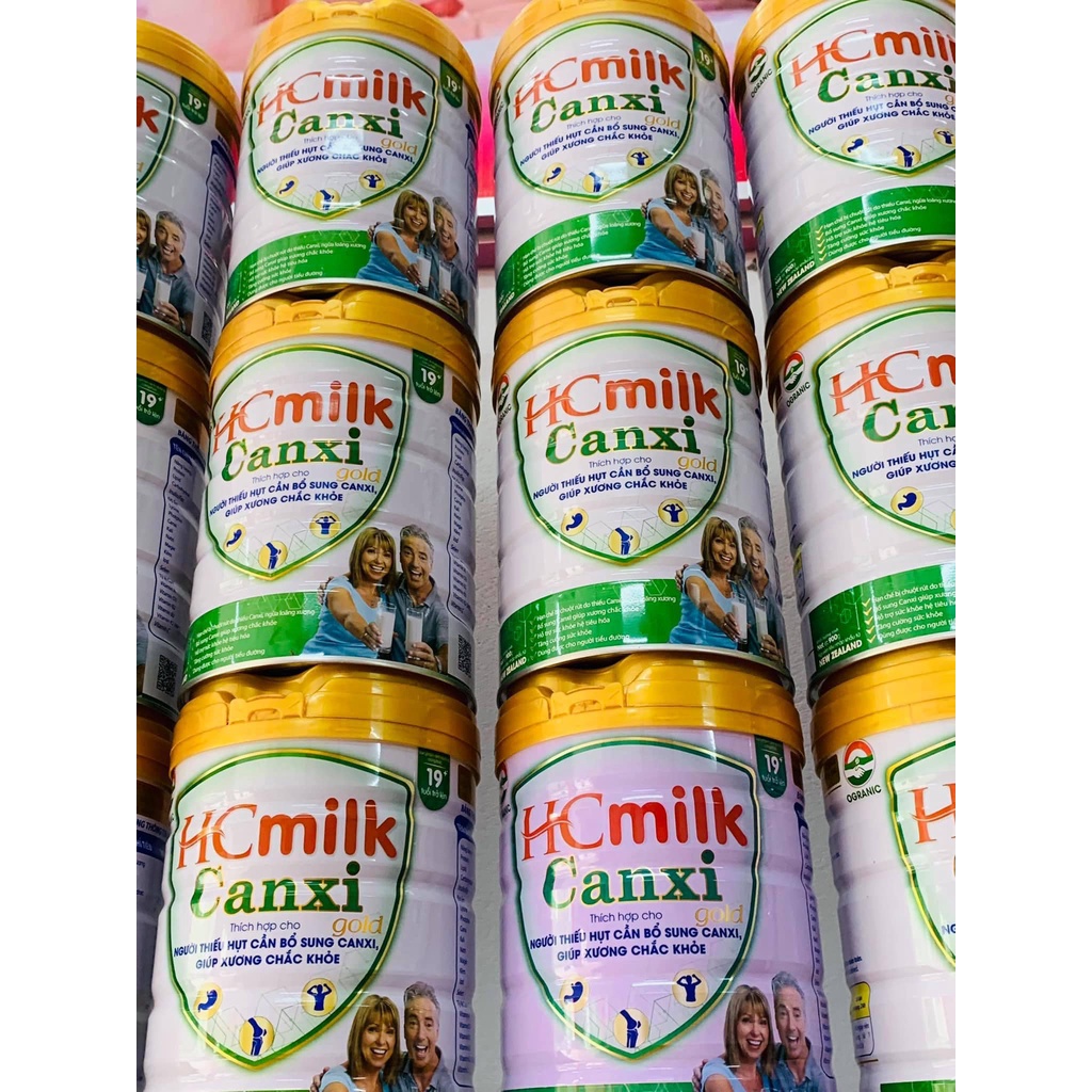 Sữa canxi ngừa loãng xương, tiểu đường HCmilk lon 900g