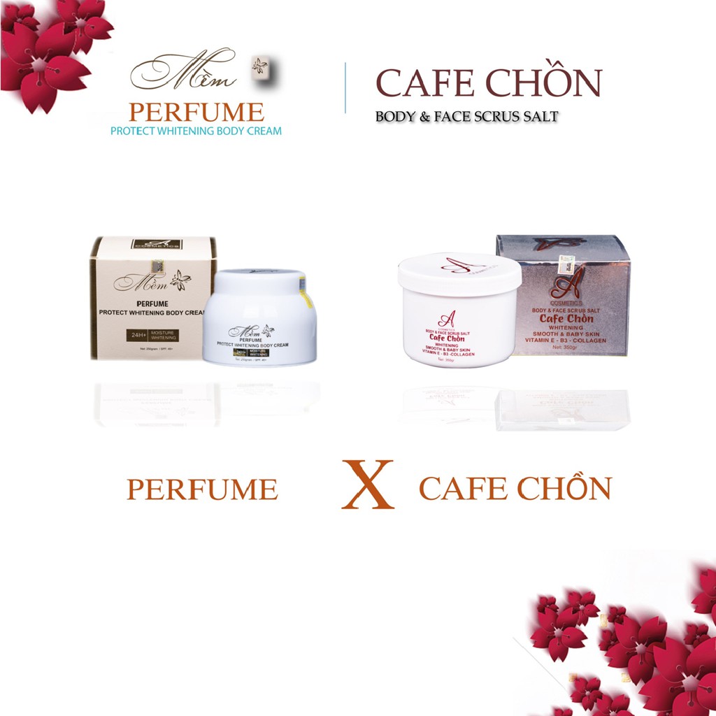 Combo Kem Body Mềm Nước Hoa Và Muối Tẩy Tế Bào Chất Cafe Chồn Acosmetics | BigBuy360 - bigbuy360.vn