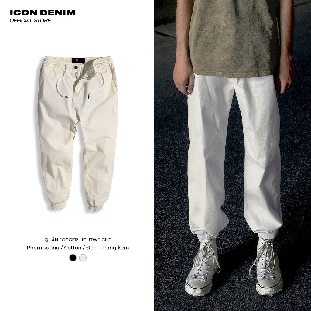 Quần Jogger Vải Đũi (Linen) Nam ICON DENIM Lưng Thun, Co Giãn Tốt, Mềm Mát