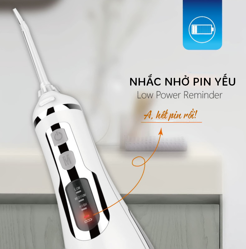 Máy Tăm Nước Cầm Tay Mini Xịt Vệ Sinh Răng Miệng Waterpulse V500 Cao Cấp Thế Hệ Mới 2021-Nhập Khẩu Chính Hãng