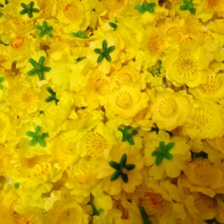 140 bông mai + 140 đào + kẽm +Vạn sự như ý + Chúc mừng năm mới