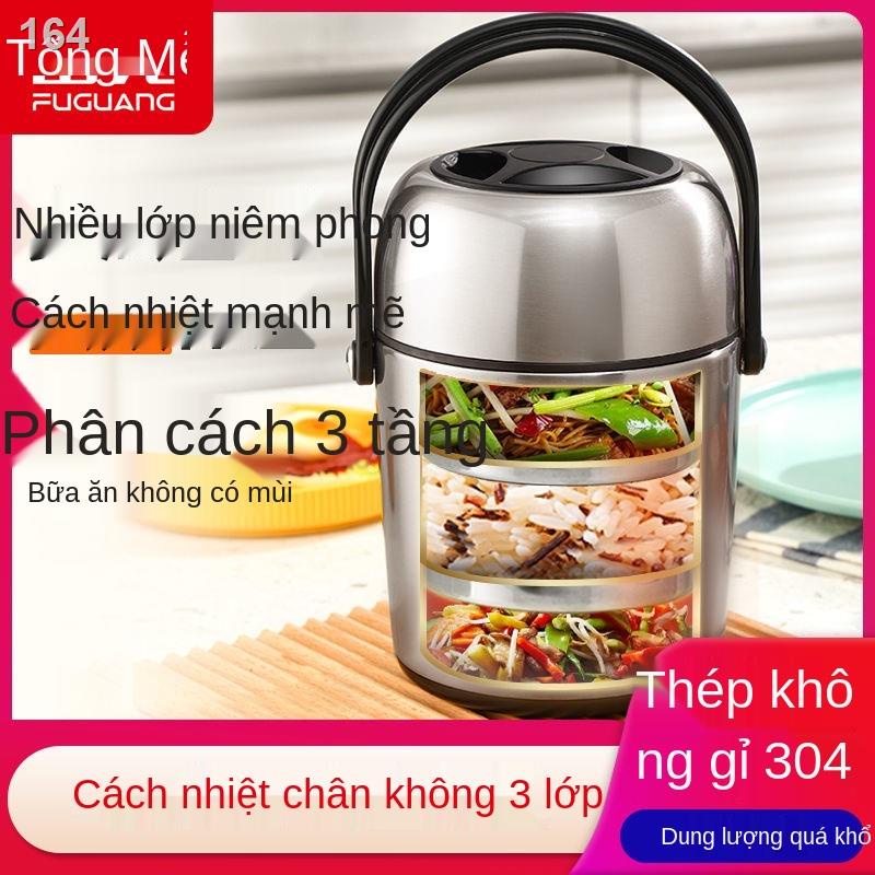 ∏Hộp cơm giữ nhiệt Fuguang inox 304 nhân viên văn phòng có nắp đậy sinh viên mùa đông hút chân không thùng gạo cách nhiệ