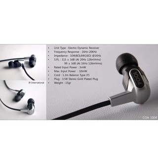 Tai nghe nhét tai Electro Dynamic Receiver COA1004