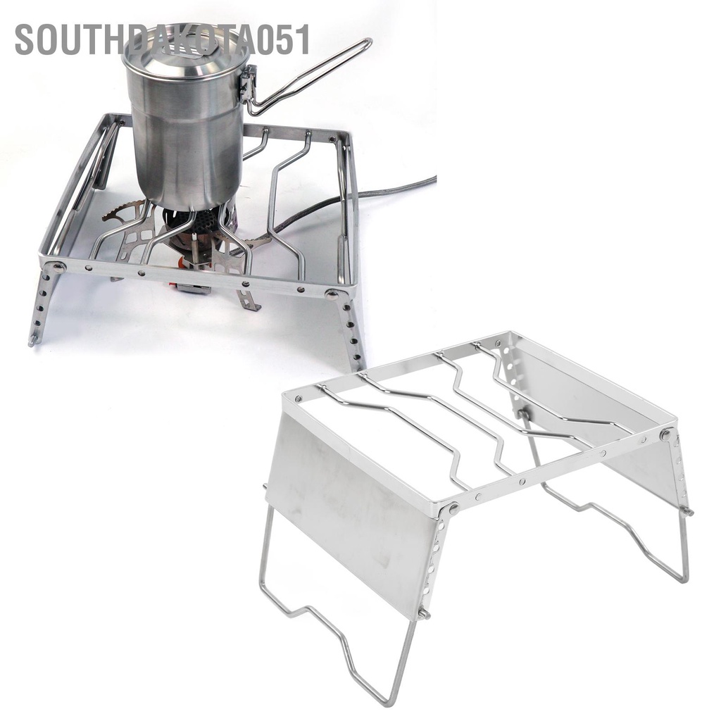 Southdakota051 Lò nướng thịt nhỏ bằng thép không gỉ có thể gập lại được lò với màn chắn gió cho sân vườn