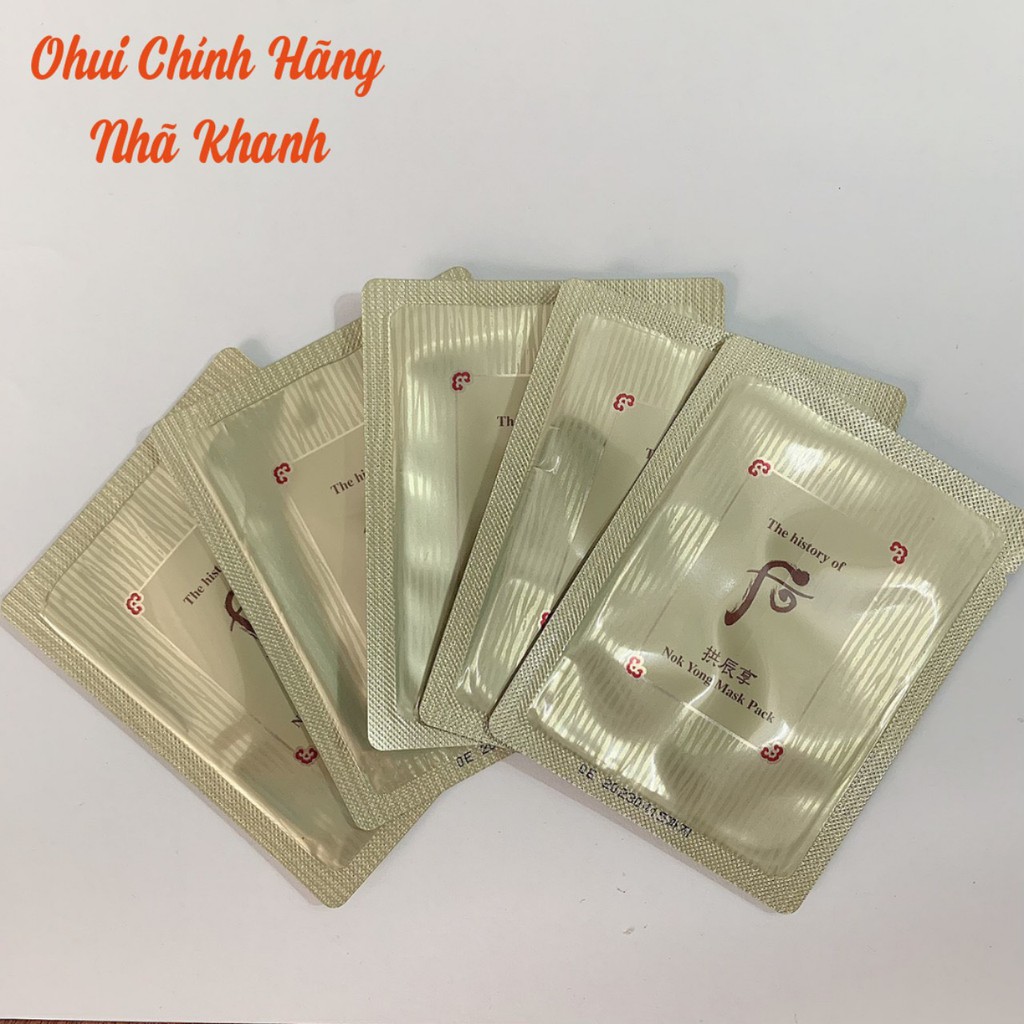 Combo 10 Gói Mặt Nạ Nóng Dưỡng Da Whoo Nok Yong Mask Pack 1ml Dưỡng Sáng Hồng Hào Da, Thành Phần Lộc Nhung Và Mật Ong.