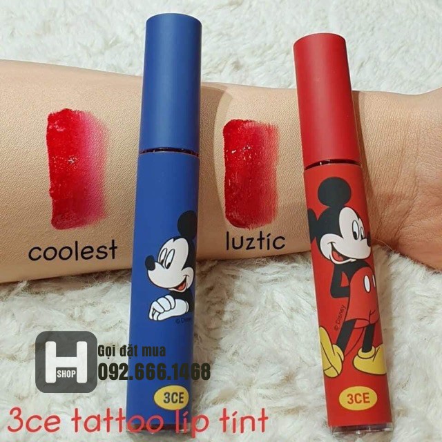 SON TINT 3CE MICKEY TATTOO LIP TINT-PHIÊN BẢN CHUỘT MICKEY LIMITED