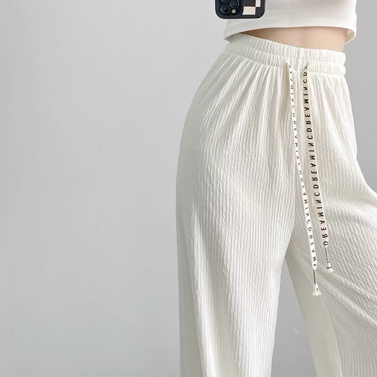 Quần Lụa Ống Rộng Xếp Ly Thời Trang Mùa Hè 2022 Cho Nữ