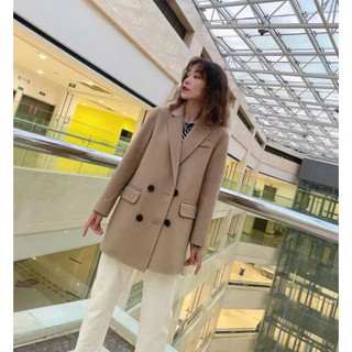 Áo khoác blazer kẻ tay dài