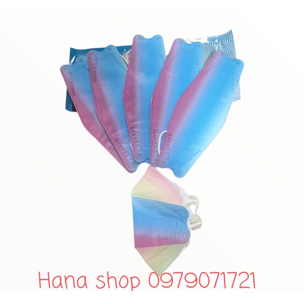 Khẩu Trang 4D Yoki hàng cty 4 lớp kháng khuẩn - Màu tím - xanh galaxy- cầu vồng