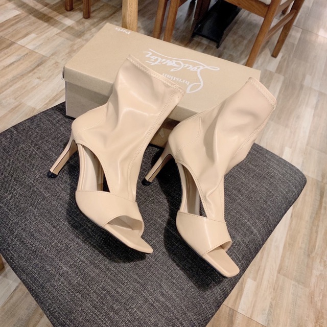 BOOTS NỮ HỞ MŨI CỔ CAO SIÊU SANG CHẢNH GÓT NHỌN 8P | BigBuy360 - bigbuy360.vn