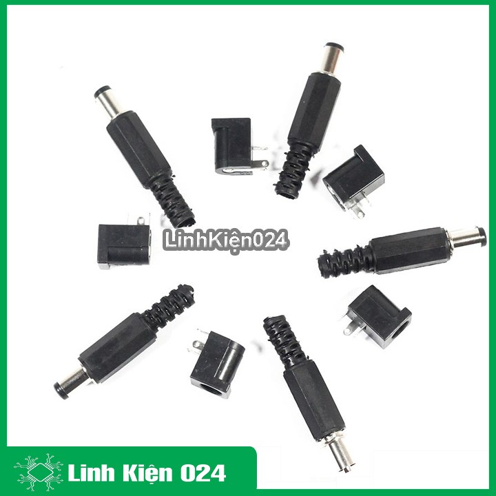 Bộ 10 Jack DC 5.5x2.1mm ( 5 Jack đực- 5 Jack cái )