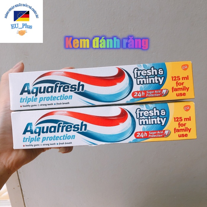 Kem đánh răng Aquafresh chống sâu răng, thơm miệng, trắng răng 125ml - Đức