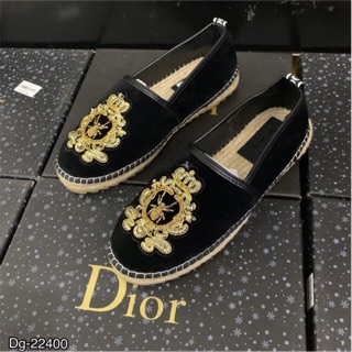Giày lười da Dolce đế cói tag logo siêu cấp
