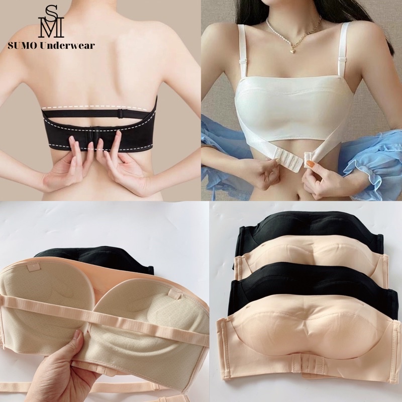 Áo ngực không dây, áo quây su đúc chống tụt, móc cài gom ngực, ôm nâng đẩy ngực đẹp.Tặng kèm dây áo. HÀNG CHUẨN LOẠI 1.