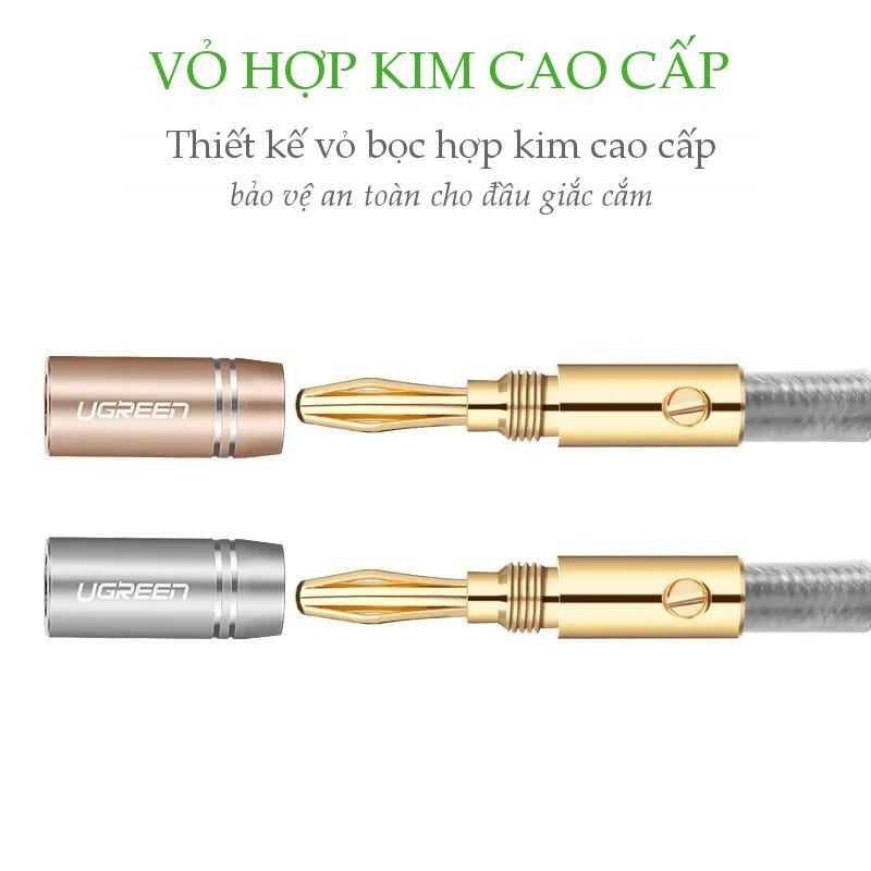 Dây cáp âm thanh đầu giắc bắp chuối Dài 1m UGREEN 50536- Hàng Chính Hãng