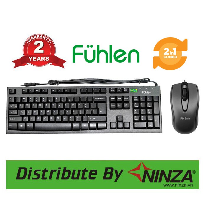 Bàn Phím Fuhlen L411 / Chuột L102 Hàng Chính Hãng Ninza Phân Phối