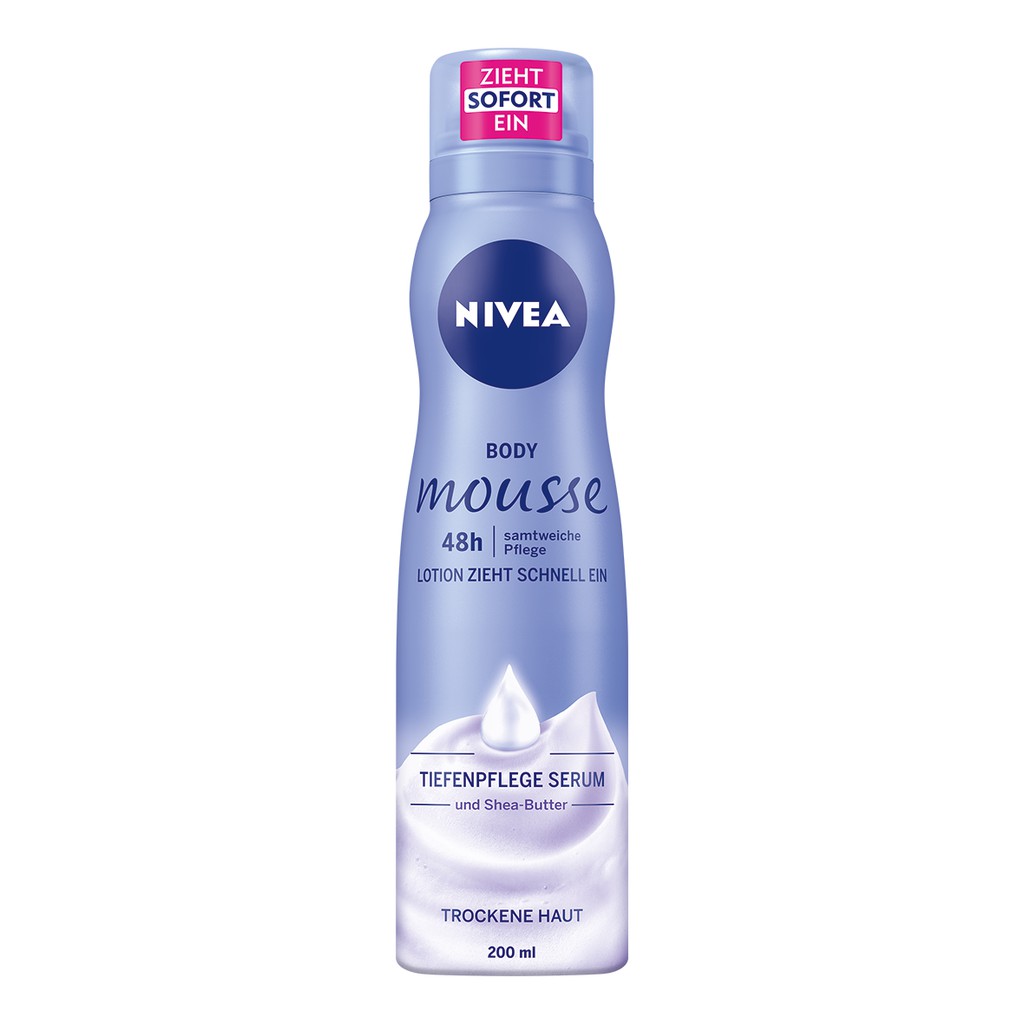 Dưỡng thể Nivea Body Mousse dạng bọt 200ML – Nội địa Đức