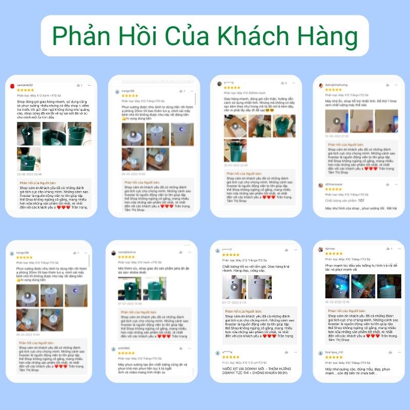 Máy Phun Sương Tạo Ẩm X12 Dung Tích Lớn 3000ml Máy Xông Tinh Dầu Cao Cấp 2 Đầu Phun Kép Giúp Thơm Phòng &amp; Đuổi Muỗi