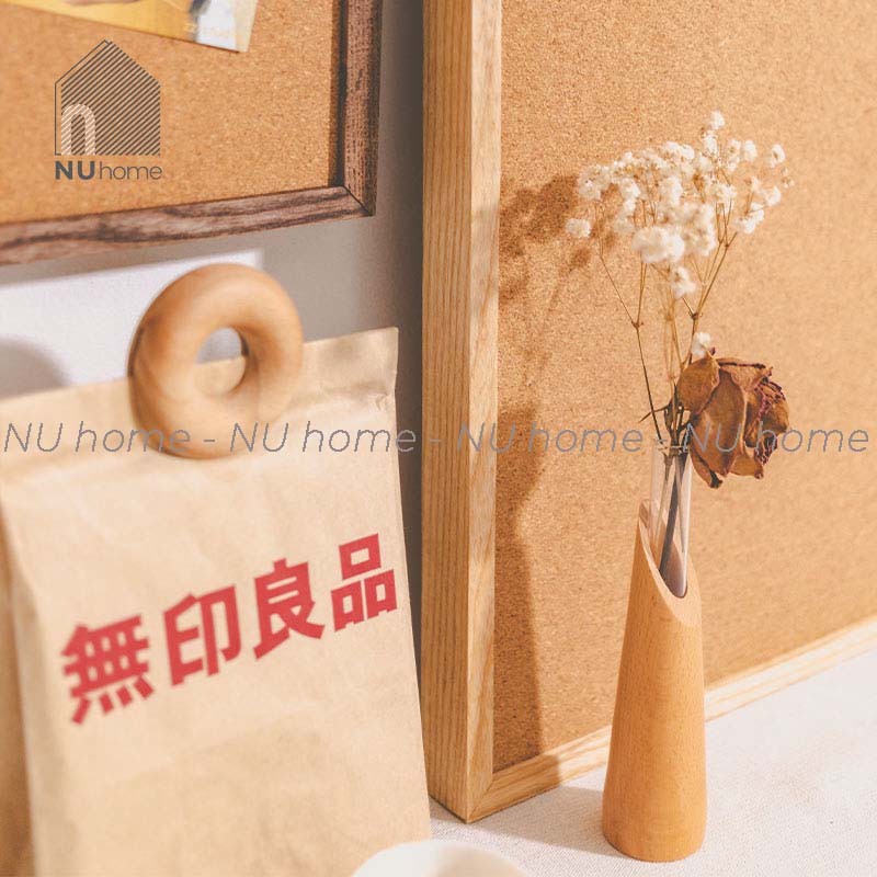 nuhome.vn | Bảng ghim - Pin Board được thiết kế đẹp mắt với khung gỗ sồi dùng ghim ghi chú, tranh ảnh chất lượng cao cấp