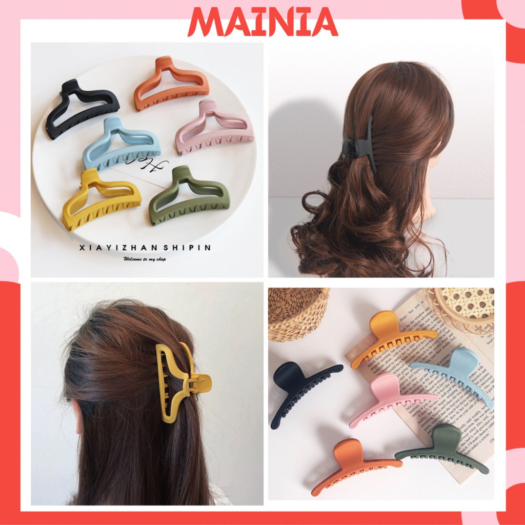 [Sẵn Hàng] Kẹp Tóc Càng Cua Nhựa Nhiều Màu Phong Cách Hàn Quốc Kẹp Tóc Hot Trend Mainia Shop